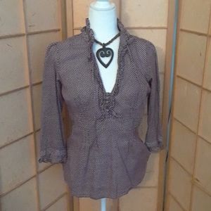 J Crew long sleeve purple blouse size 8